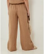Pantalon 100% Lin Uma camel