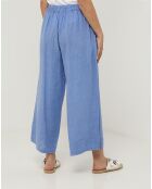 Pantalon 100% Lin Zoe ciel