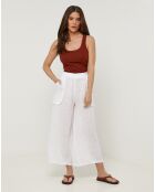 Pantalon 100% Lin Zoe blanc