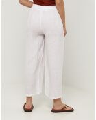 Pantalon 100% Lin Zoe blanc