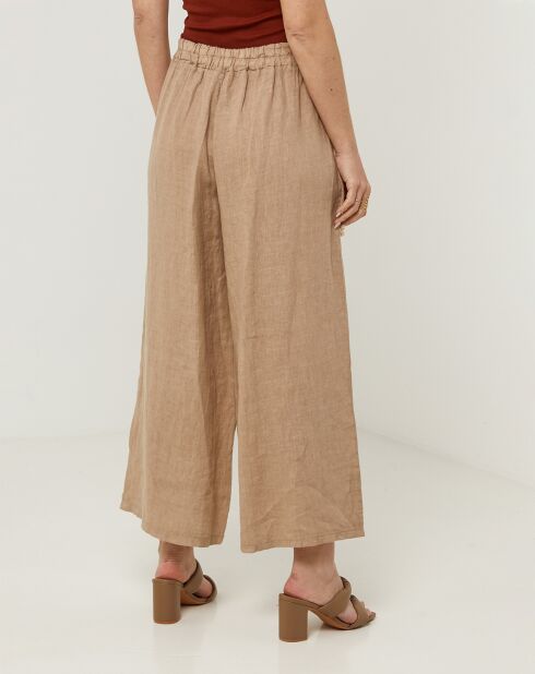 Pantalon 100% Lin Zoe camel