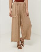 Pantalon 100% Lin Zoe camel
