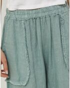 Pantalon 100% Lin Zoe vert