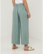 Pantalon 100% Lin Zoe vert