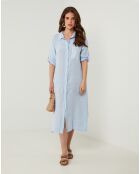 Robe 100% Lin Tilila ciel