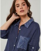 Robe 100% Lin Tilila marine