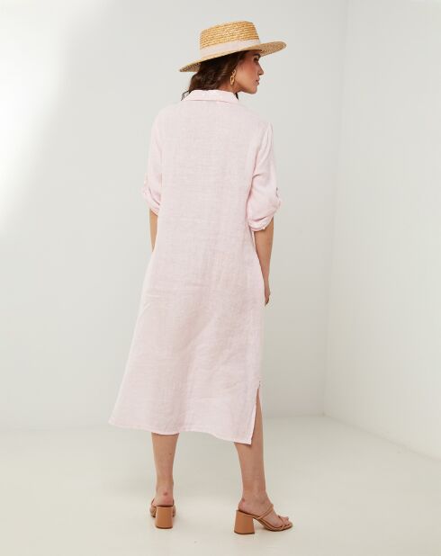 Robe 100% Lin Tilila rose