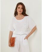 T-Shirt 100% Lin Sandra blanc
