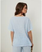 T-Shirt 100% Lin Sandra marine