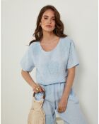 T-Shirt 100% Lin Sandra marine