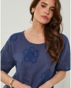 T-Shirt 100% Lin Sandra marine