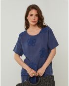 T-Shirt 100% Lin Sandra marine
