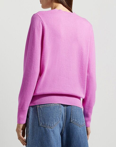 Pull 100% Cachemire Zabri col rond rose