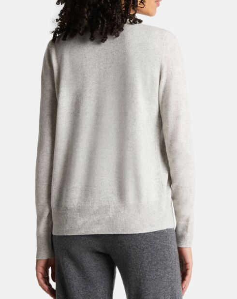 Cardigan 100% Cachemire Zacao gris clair
