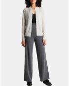 Cardigan 100% Cachemire Zacao gris clair