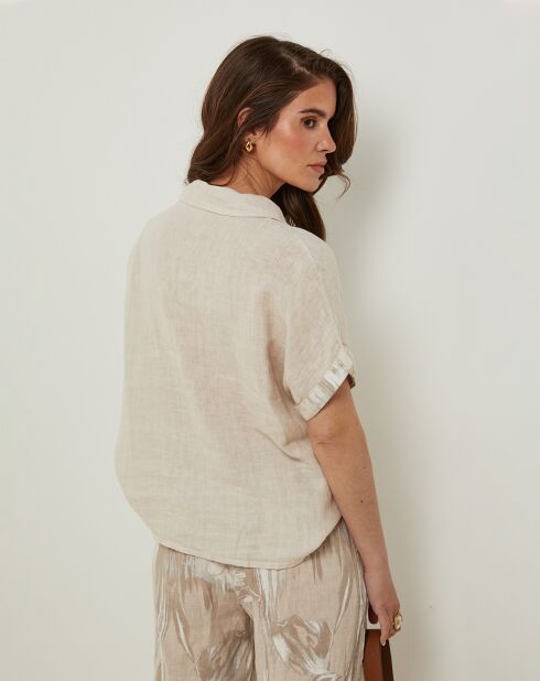 Chemise 100% Lin Adeline beige