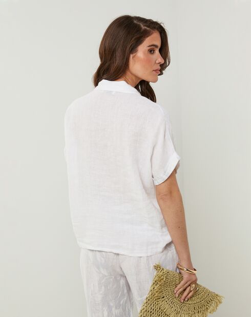 Chemise 100% Lin Adeline blanche