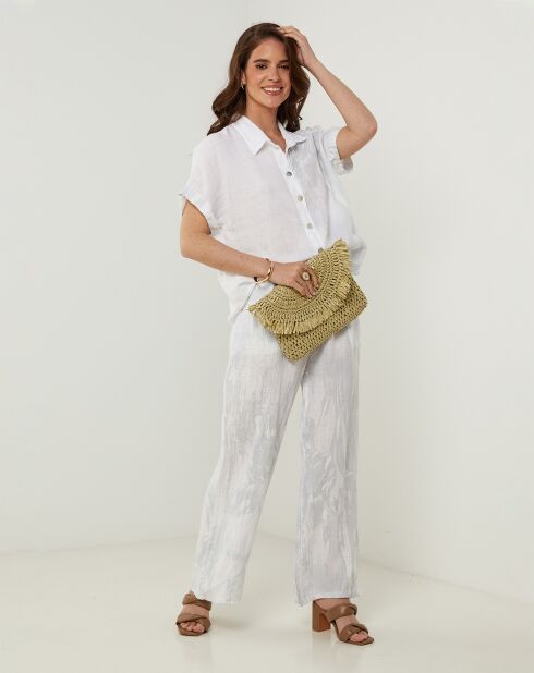 Chemise 100% Lin Adeline blanche