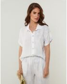Chemise 100% Lin Adeline blanche