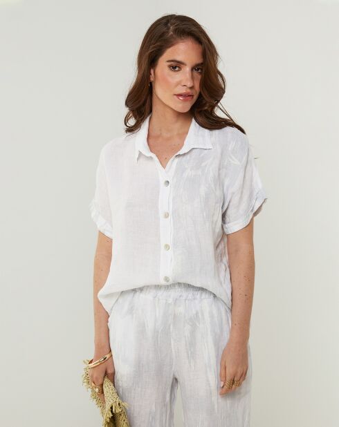 Chemise 100% Lin Adeline blanche