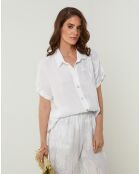 Chemise 100% Lin Adeline blanche