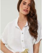Chemise 100% Lin Adeline blanche