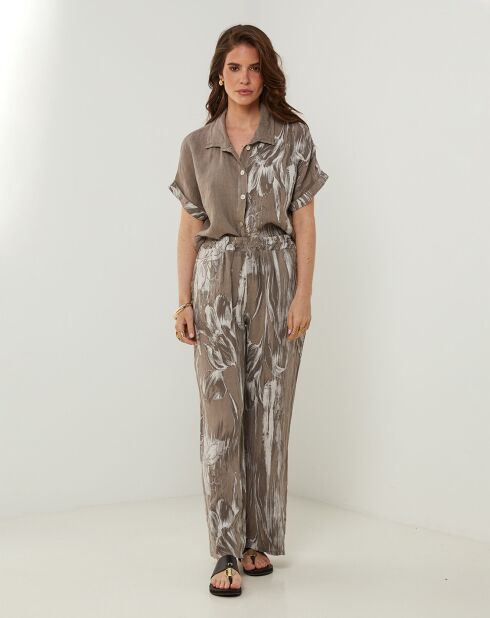 Chemise 100% Lin Adeline taupe