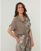 Chemise 100% Lin Adeline taupe