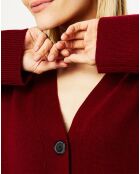 Gilet 100% Cachemire Zira rouge foncé