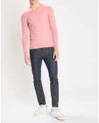 Pull 100% Cachemire Nachve col V rose