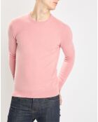 Pull 100% Cachemire Nachron col ras du cou rose
