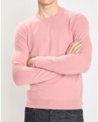 Pull 100% Cachemire Nachron col ras du cou rose