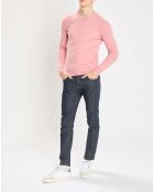 Pull 100% Cachemire Nachron col ras du cou rose
