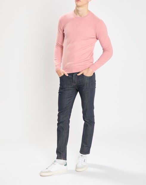 Pull 100% Cachemire Nachron col ras du cou rose