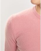 Pull 100% Cachemire Nachron col ras du cou rose