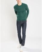 Pull 100% Cachemire Nachron col ras du cou vert foncé