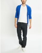 Gilet à capuche 100% Cachemire Nachcap bleu électrique