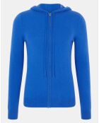 Gilet à capuche 100% Cachemire Nachcap bleu électrique