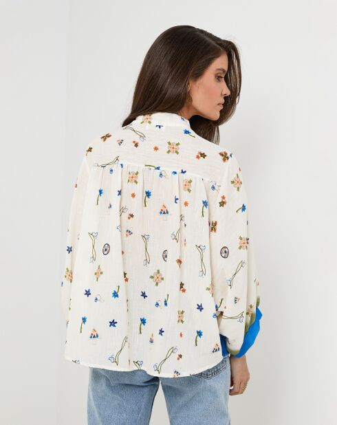 Chemise 100% Lin Benedicte bleue