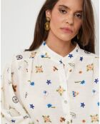 Chemise 100% Lin Benedicte bleue