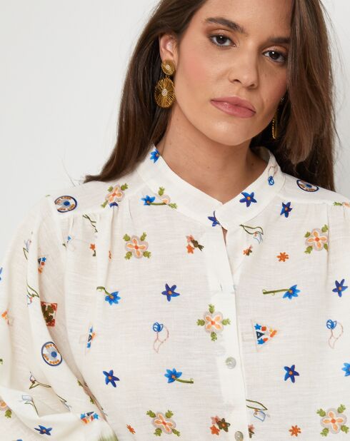 Chemise 100% Lin Benedicte bleue