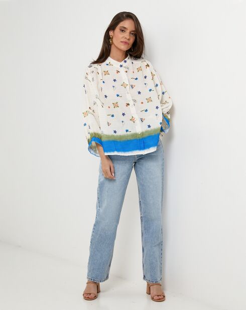 Chemise 100% Lin Benedicte bleue