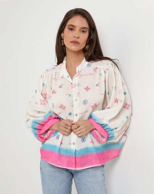 Chemise 100% Lin Benedicte rose