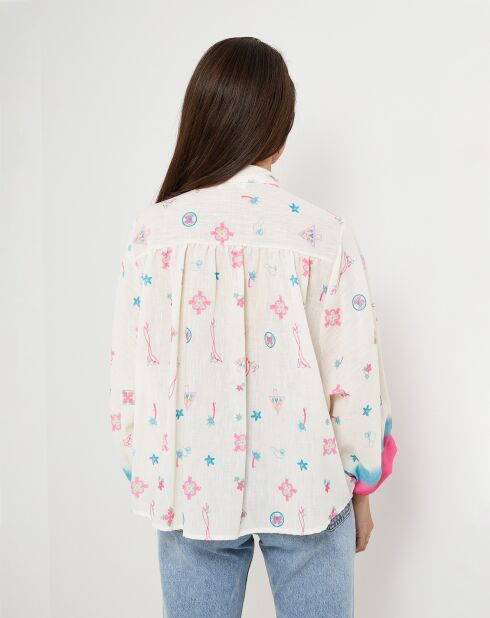 Chemise 100% Lin Benedicte rose