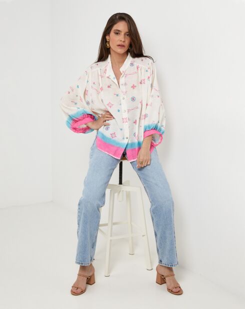 Chemise 100% Lin Benedicte rose
