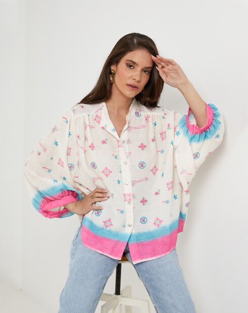 Chemise 100% Lin Benedicte rose