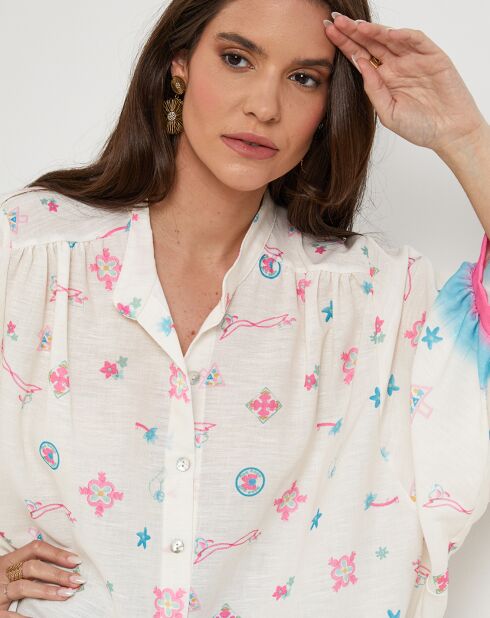 Chemise 100% Lin Benedicte rose