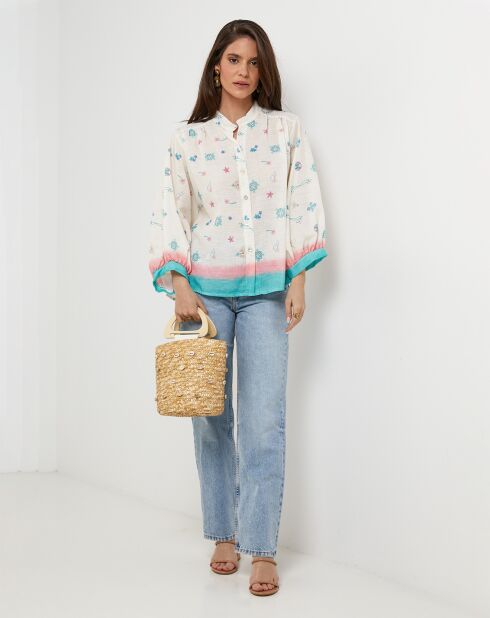Chemise 100% Lin Benedicte verte