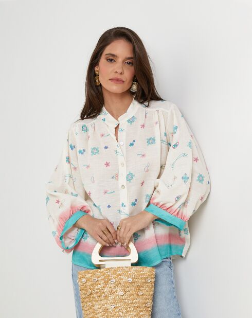 Chemise 100% Lin Benedicte verte