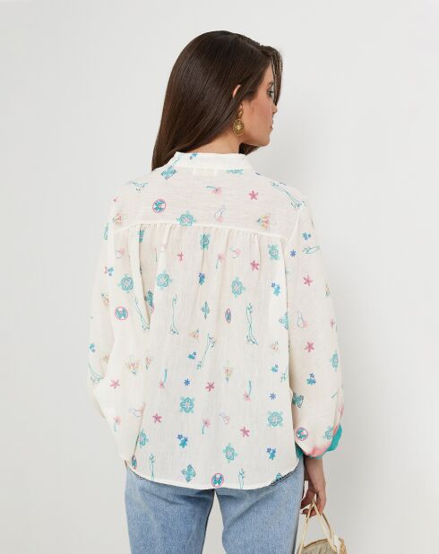 Chemise 100% Lin Benedicte verte